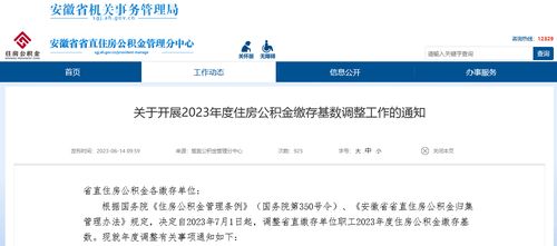 7月1日起,2023年度住房公积金调整